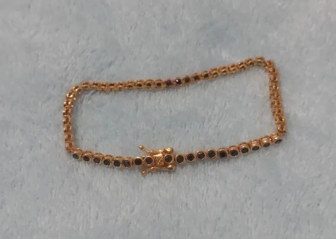 Pulseira tipo Riviera- Zircônia Preta - Foto 2