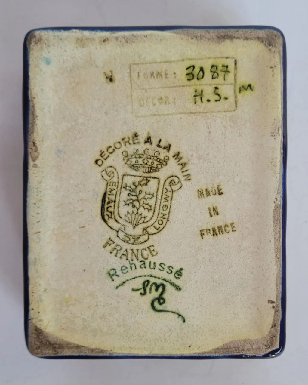 Caixa de Faiança Esmaltada Émaux de Longwy, Décoré à la Main, França, Século XX - Foto 4