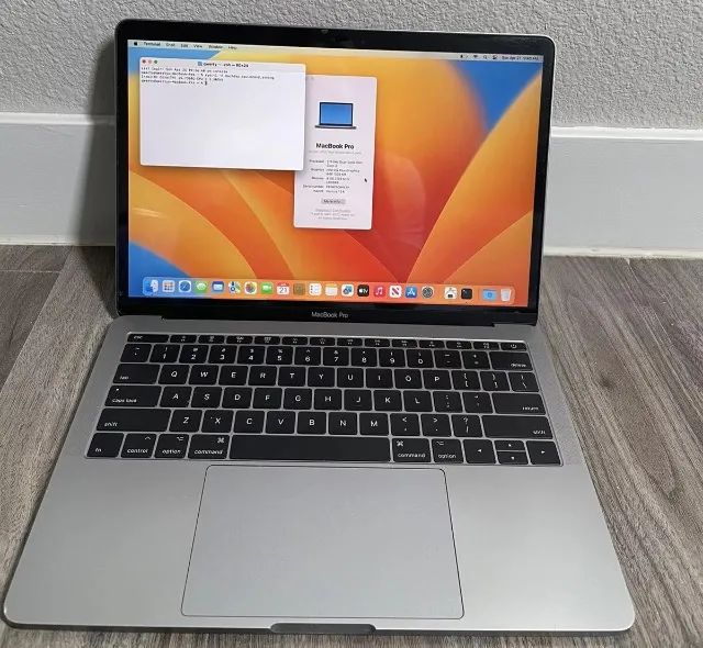 Apple Macbook Pro 2017 A1708 i5 2,3ghz 13 polegadas 8gb ram 256gb SSD Ventura 
