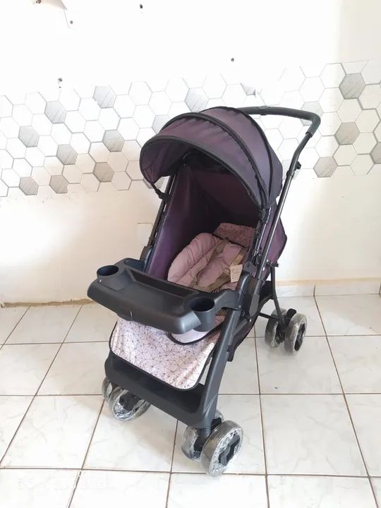 Carrinho de bebê Solare Tutti baby preto com branco!  - Foto 3