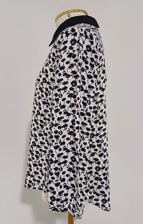 Blusa Gola Social FOREVER 21 Preto e Branco - Foto 2