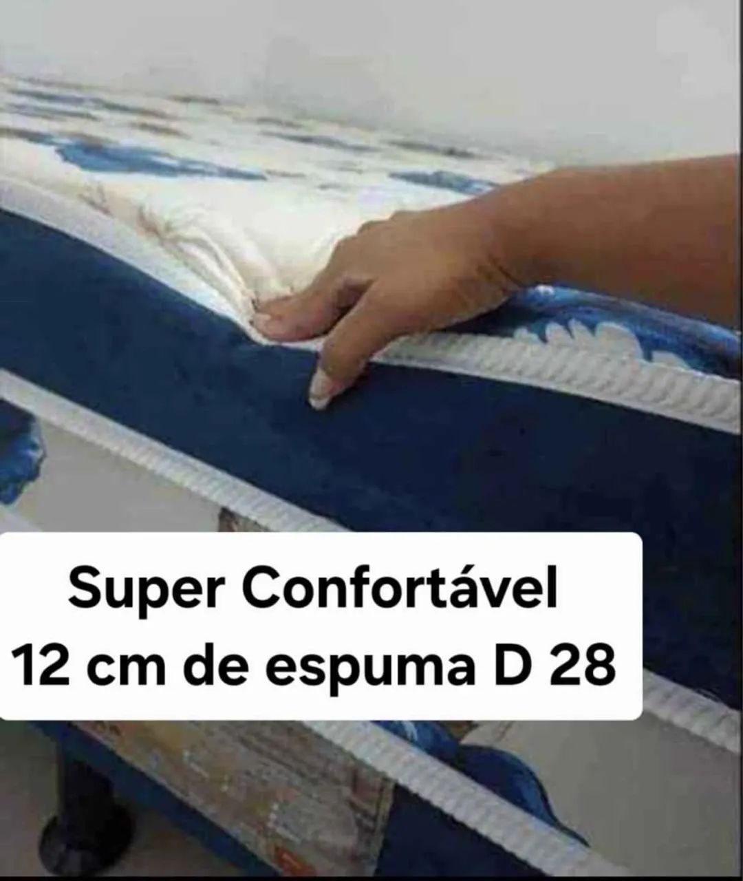 Cama Box Casal !! 12 centímetros de espuma / macia e confortável 