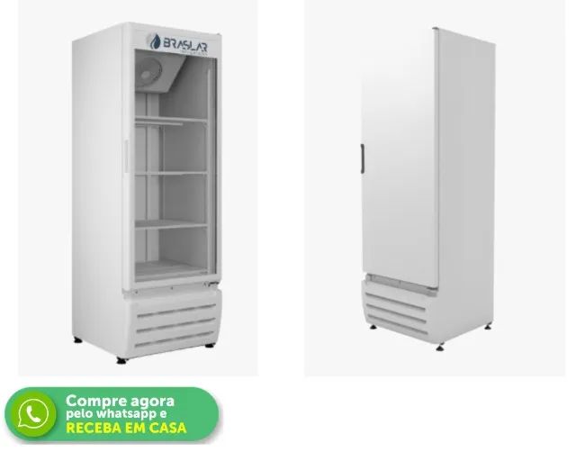 Freezer Vertical Braslar 500L Porta Cega / Vidro