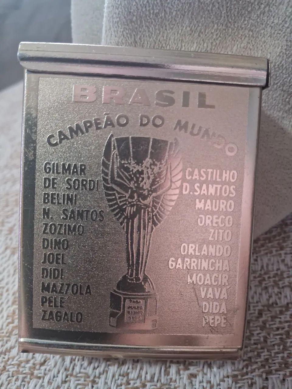Caixa porta cigarro Brasil Campeão do Mundo