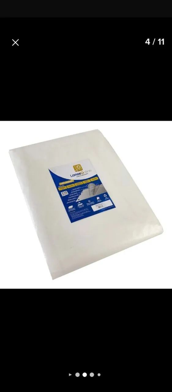 Lona branca 5x3 com 300 micras