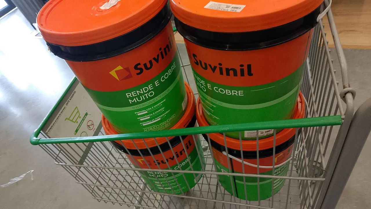 3 Balde de Tinta Suvinil rende mais 20 litros 