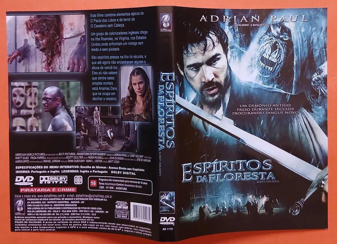 Dvd Espiritos da Floresta + Quarto do Medo  - Adrian Paul  - Foto 3