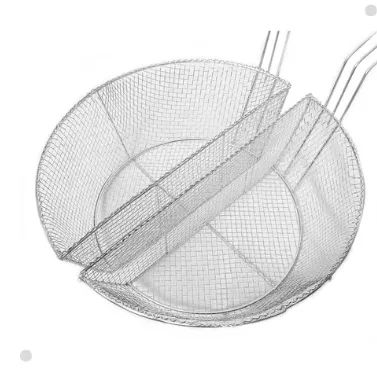 Par De Cestos De Frituras Meia Lua 26cm Profissionais Batata - Foto 2