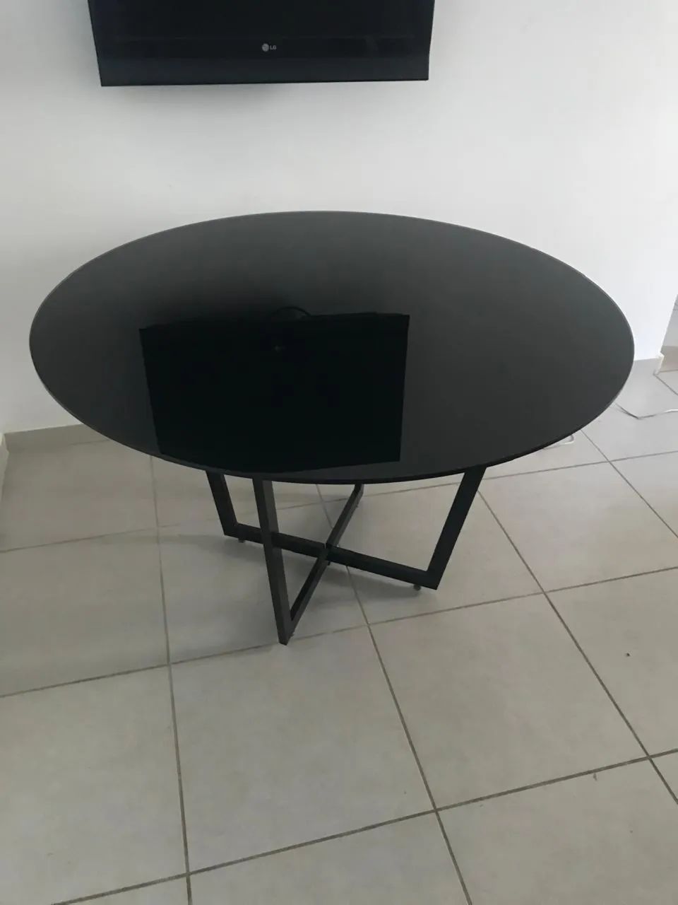 Mesa oppa (tampo de vidro) + 4 cadeiras. - Foto 2