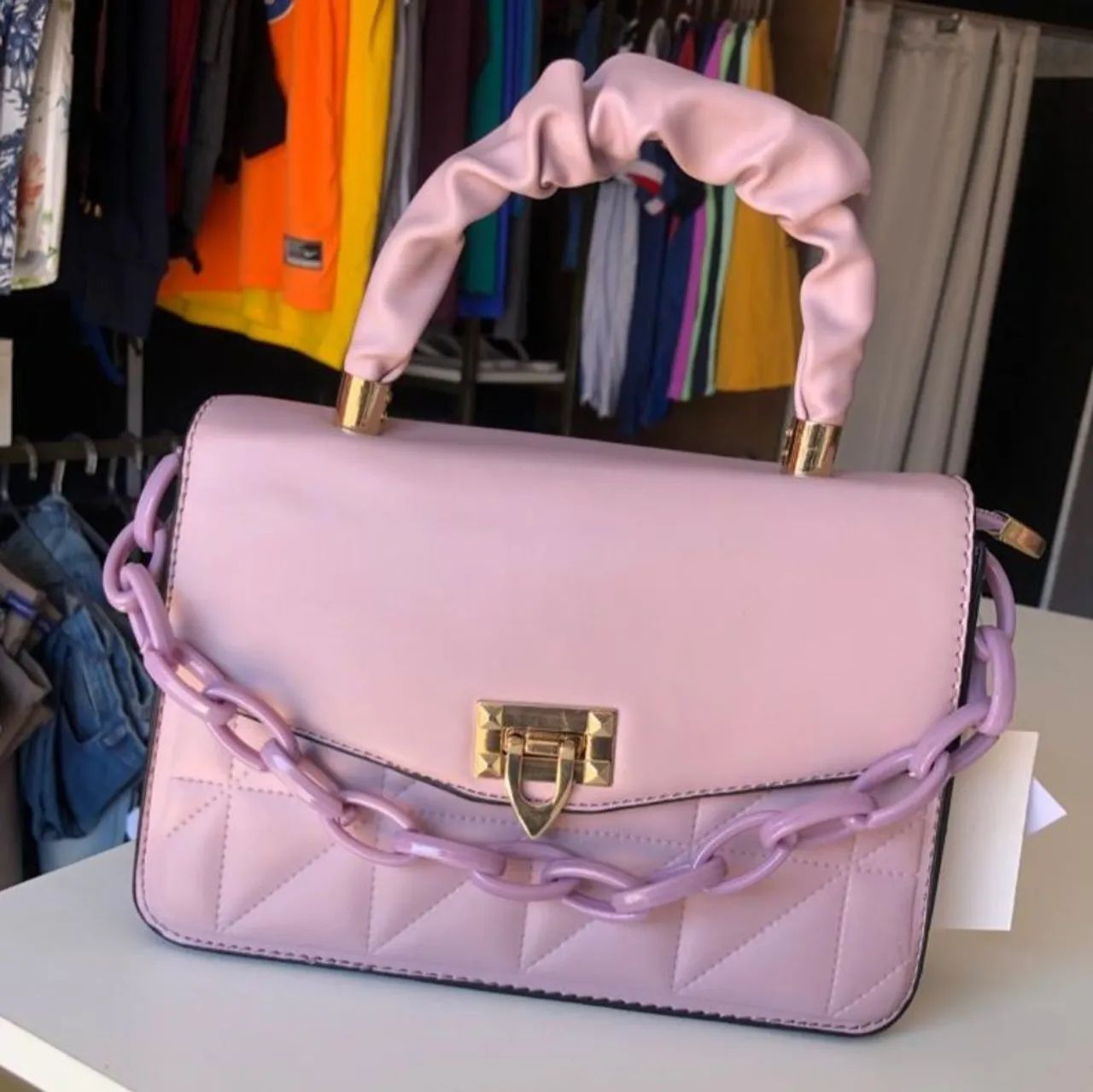 Bolsa feminina rosa