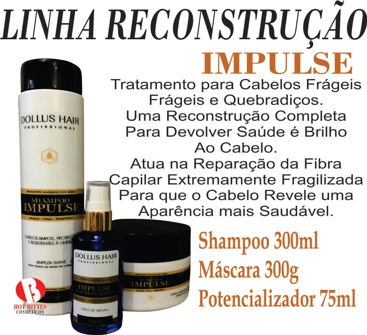 Kit Capilar Dollus Hair Impulse - Tratamento Argan - Foto 3