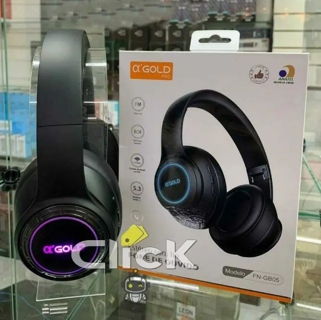 Fone de Ouvido Headphone LED sem fio FN-GB05 A'gold Bluetooth 5.3 - Foto 2