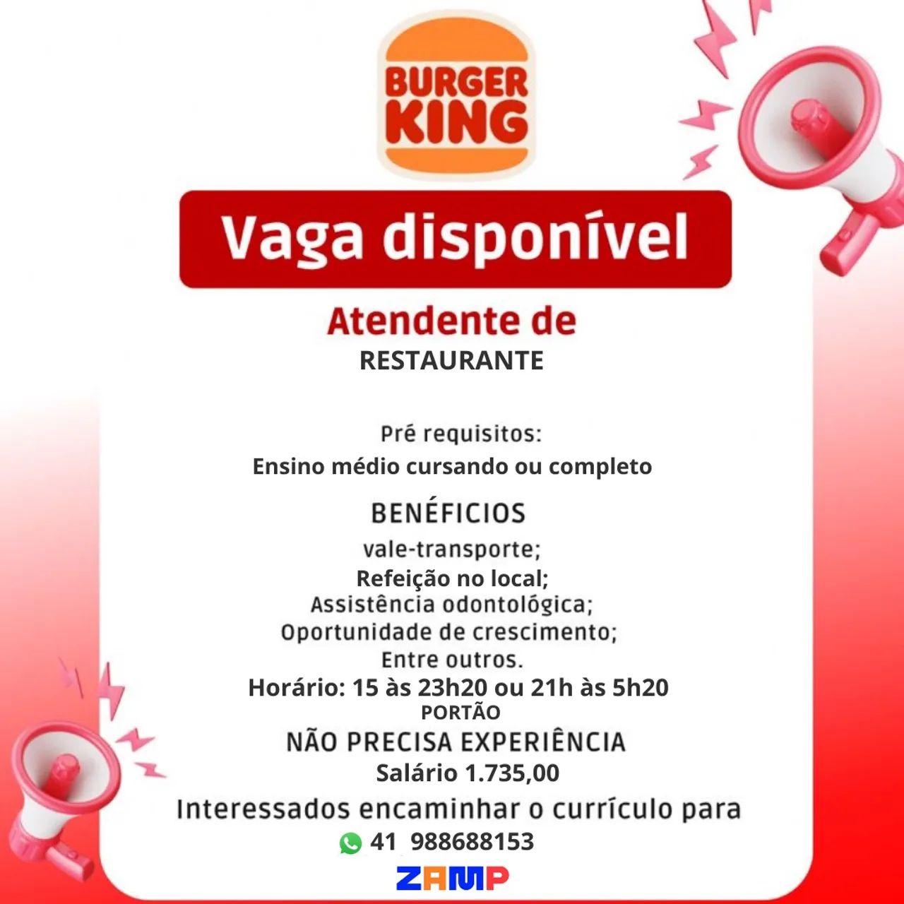 Atendente de restaurante 