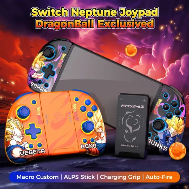 controle Joy-Cons Neptune IINE - Design Dragon Ball Gohan & Trunks