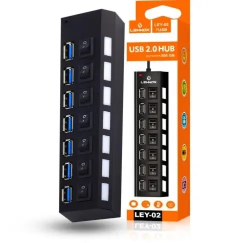 Hub usb 7 portas hi-speed
