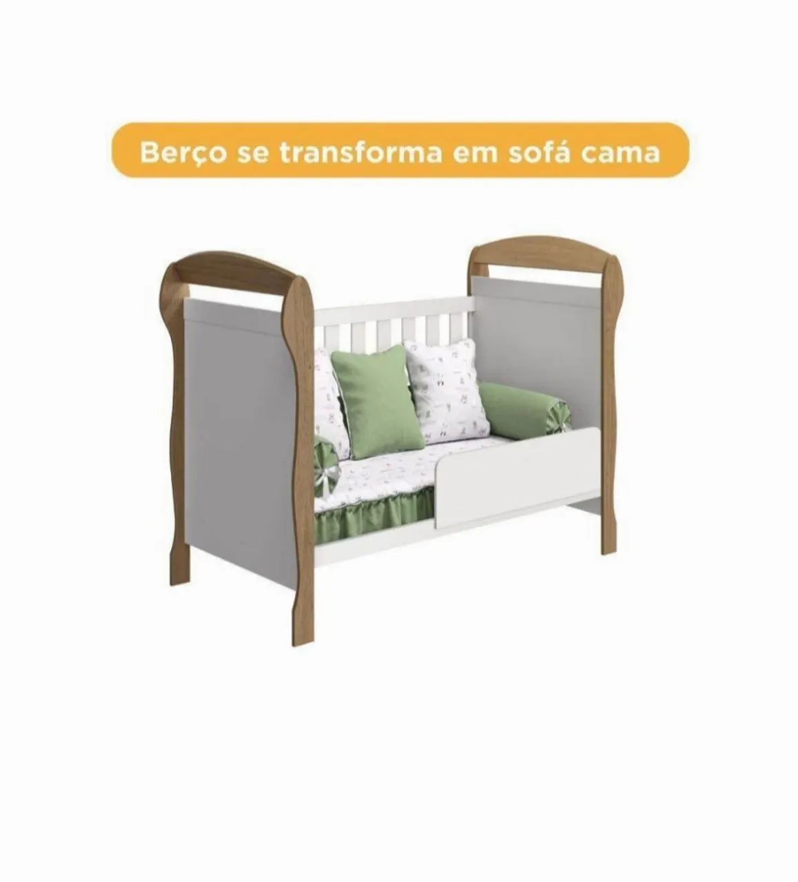 Berço Americano Danny Branco Fosco Mezzo - Foto 3