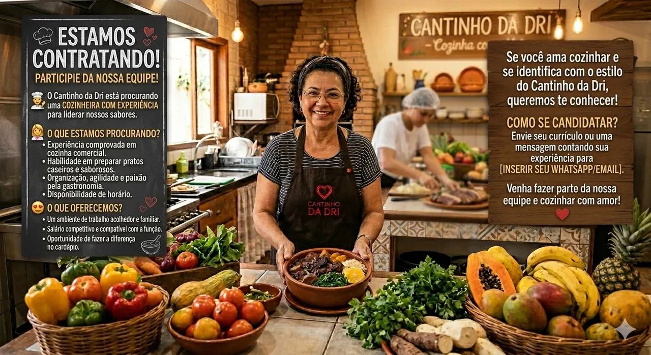VAGA DE COZINHEIRA 