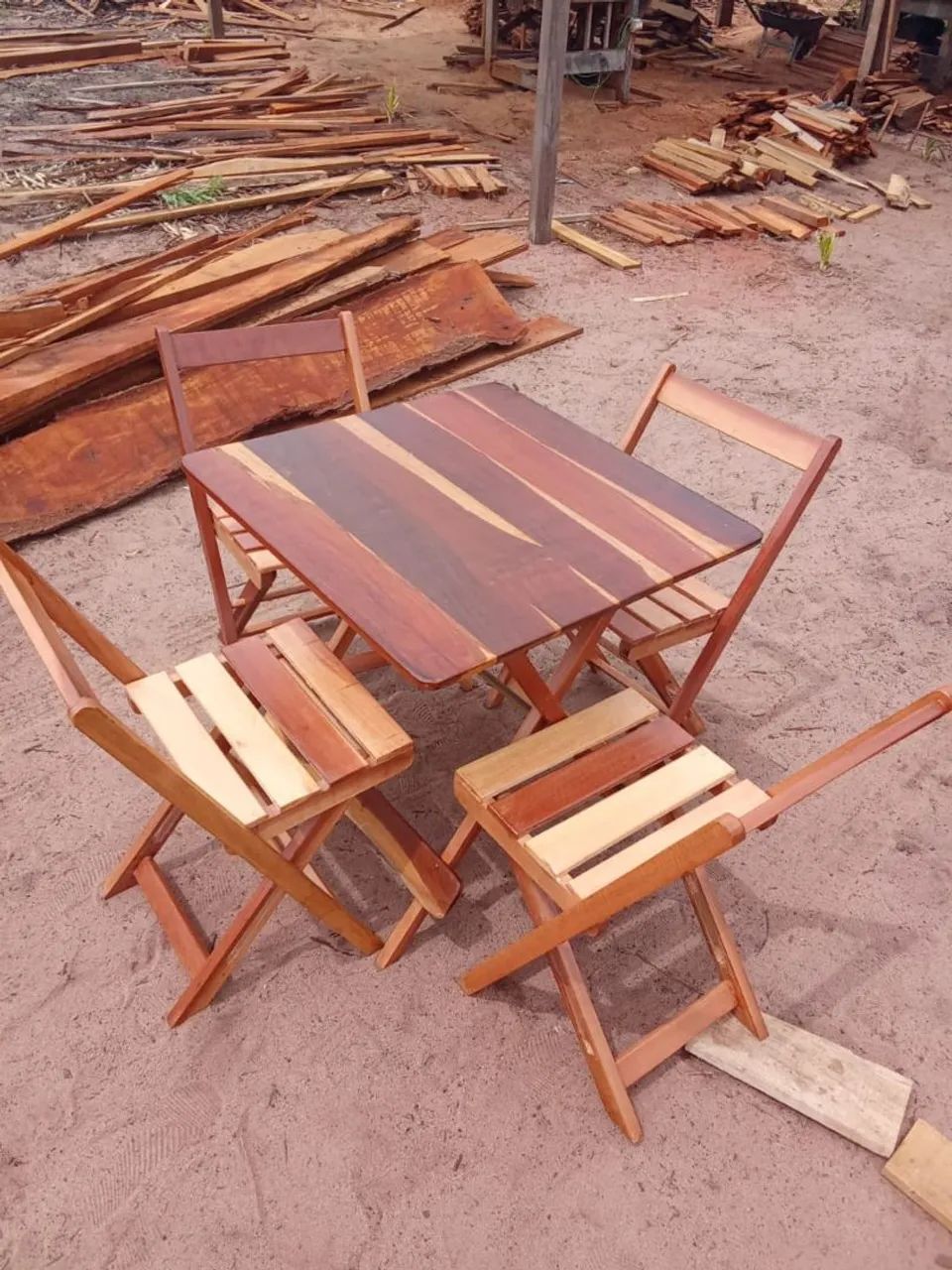 Mesa dobrável rusrica  - Foto 3
