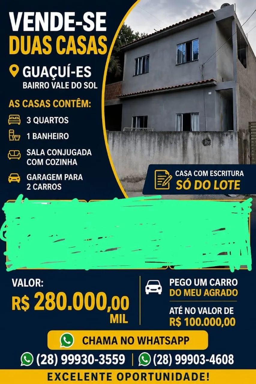 Vendo duas casas 