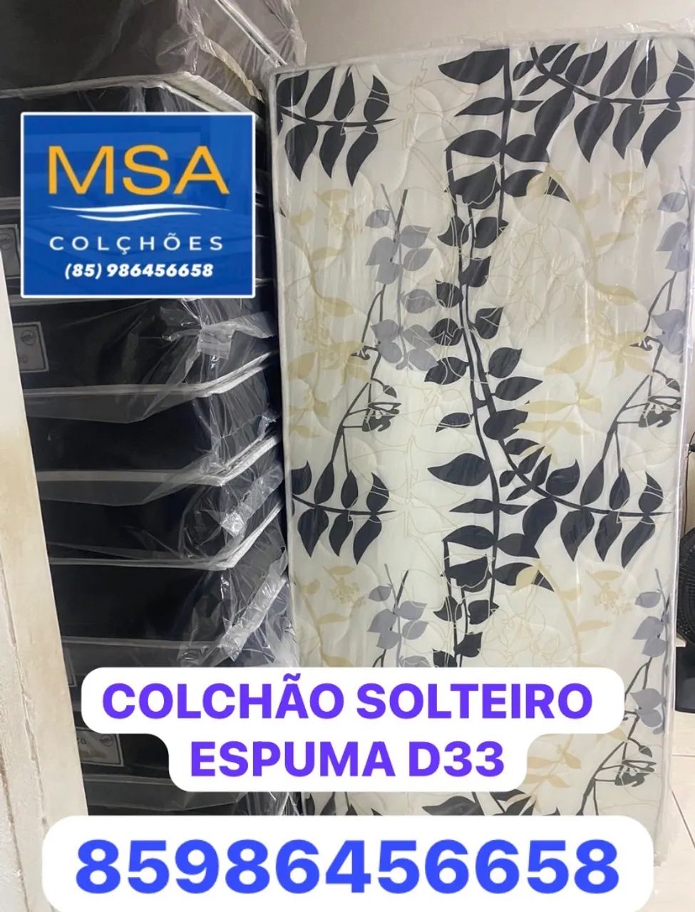 Colchão solteiro espuma D33