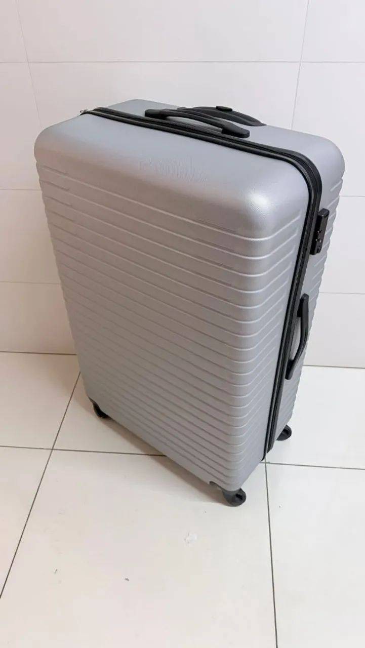 Mala de Viagem Grande Rígida ABS - Prata