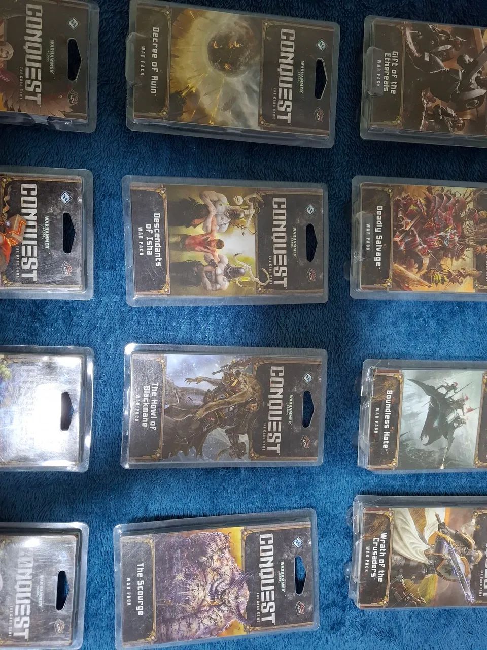 Warhammer 40k conquest lcg - Core set + expansão The great devourer + 12 War Packs - Foto 4