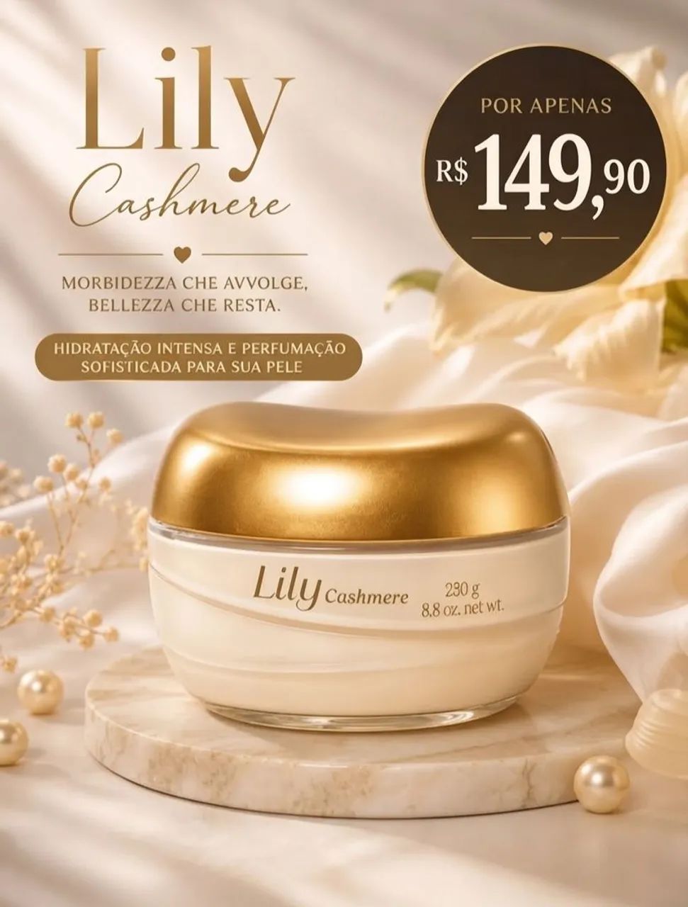 Creme acetinado Lily Cashmere  - Foto 2
