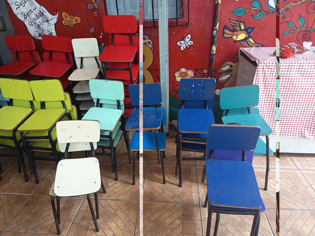 Conjunto de mesa com Cadeira infantil 