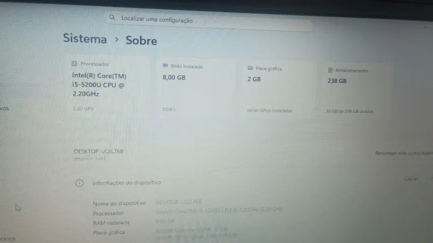 Notebook DELL i5 de Quinta Geração - Foto 2
