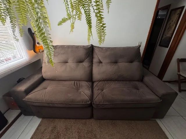 Sofá Retrátil e Reclinável 2,50m - Veludo - Foto 3