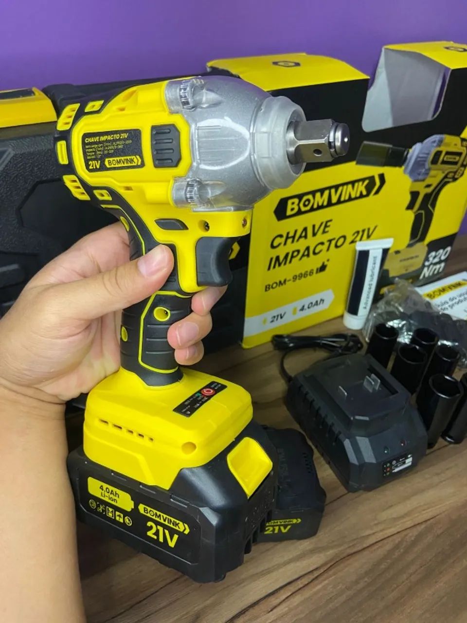 CHAVE DE IMPACTO 21V 4.0Ah 320nm BOM- 9966 - Foto 3