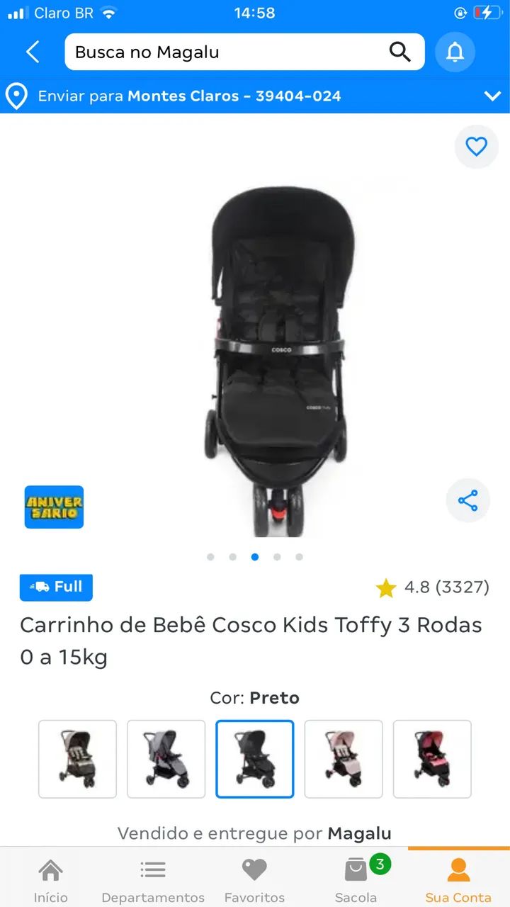 Carrinho de bebe COSCO