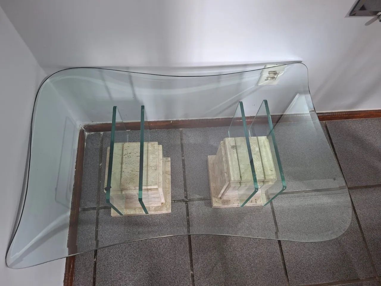 Mesa de centro de mármore e vidro  - Foto 2