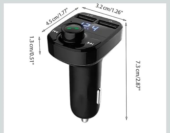 Adaptador carro Bluetooth multifuncional, USB, SD, carregador de celular e transmissor FM. - Foto 3