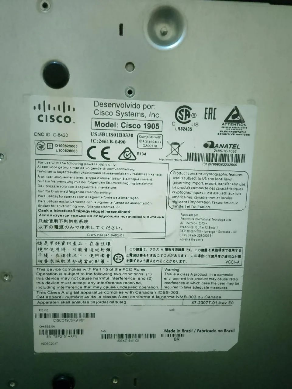 Roteador cisco 1900 séries  - Foto 3