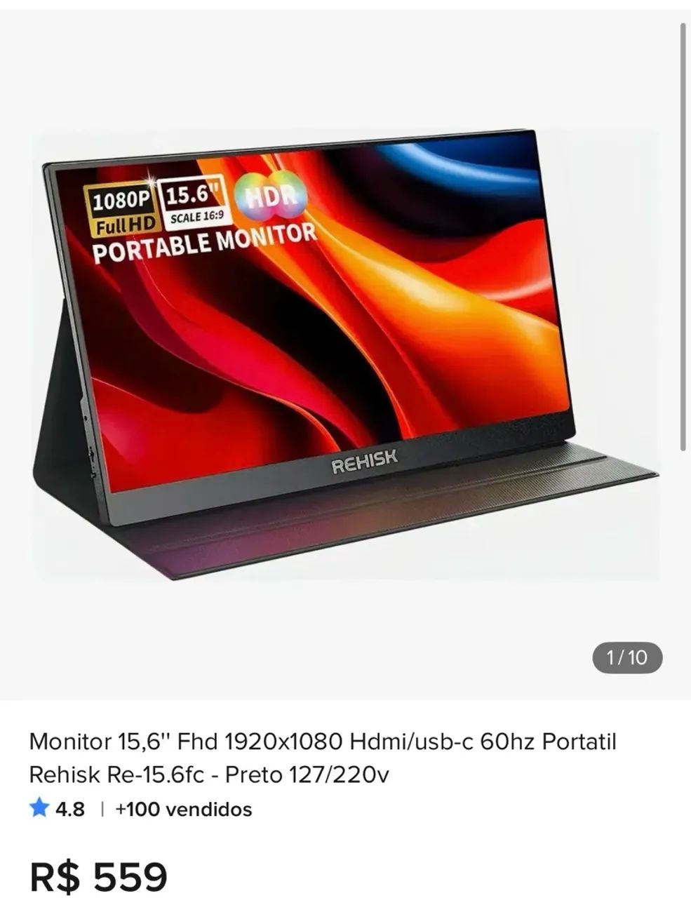 Monitor portátil full hd - Foto 3