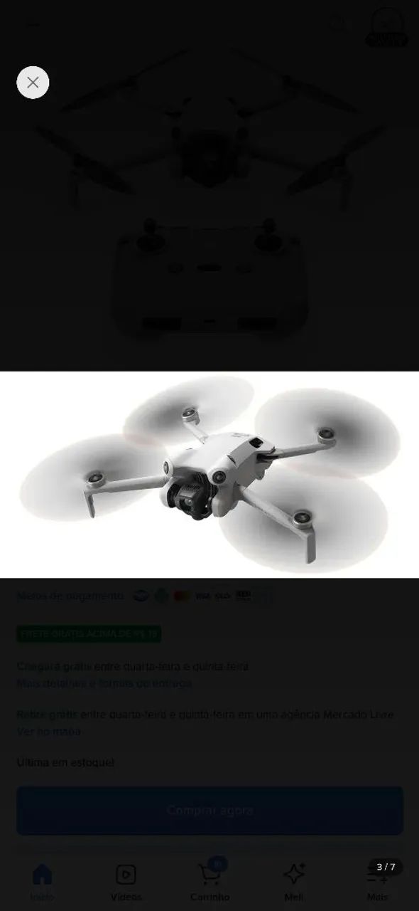 Drone Dji Mini 4 Pro Dji Rc-n2 (sem Tela) (br) - DJI041 (Novo com caixa aberta) - Foto 4