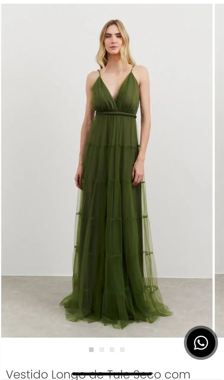 Vestido em tule verde 