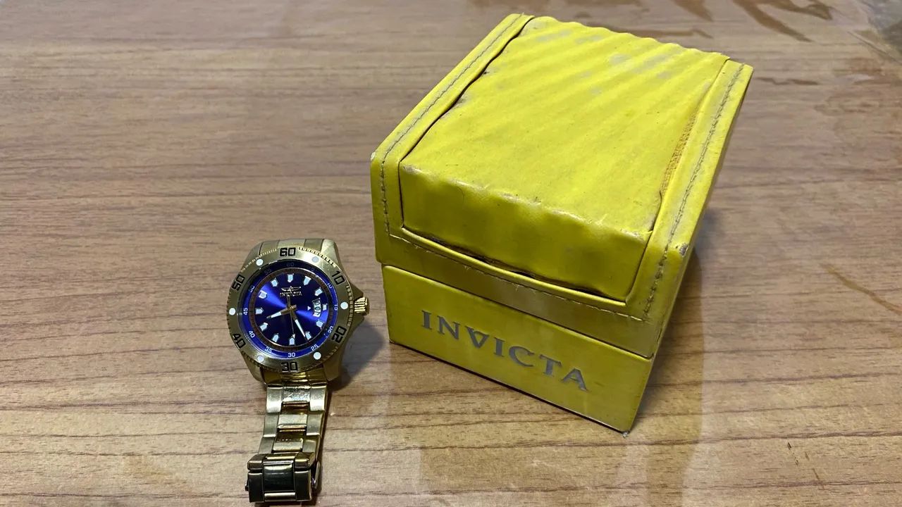 Invicta Pro Diver 19266 Original + Caixa - Azul/Dourado