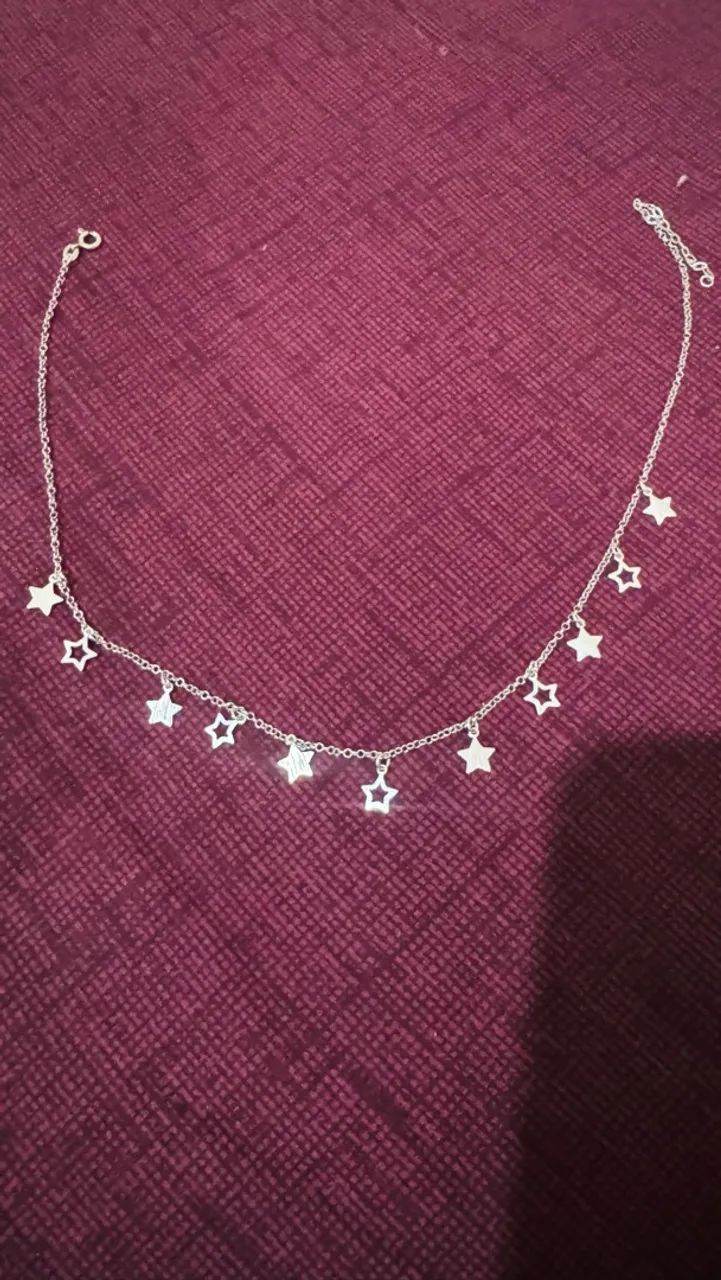 Choker com Pingentes de Estrelas prata 925