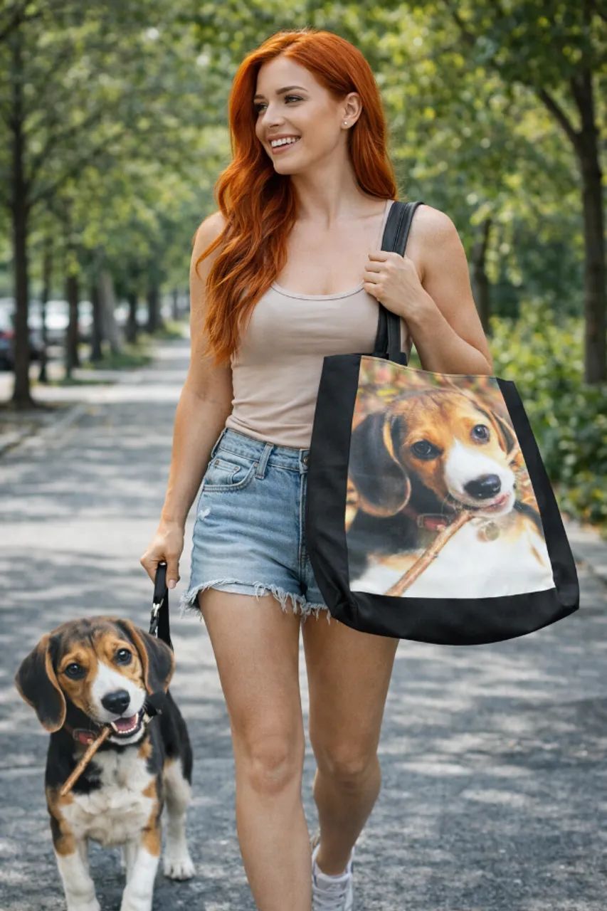 Bolsa ecobag estampa cachorro Beagle - Foto 2