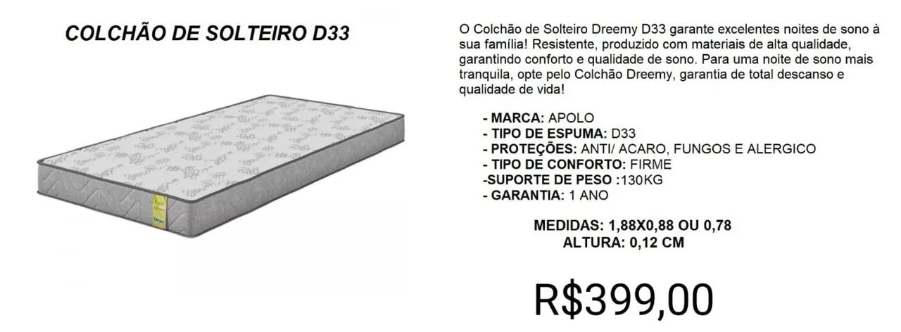 COLCHAO DE SOLTEIRO A PRONTA ENTREGA 