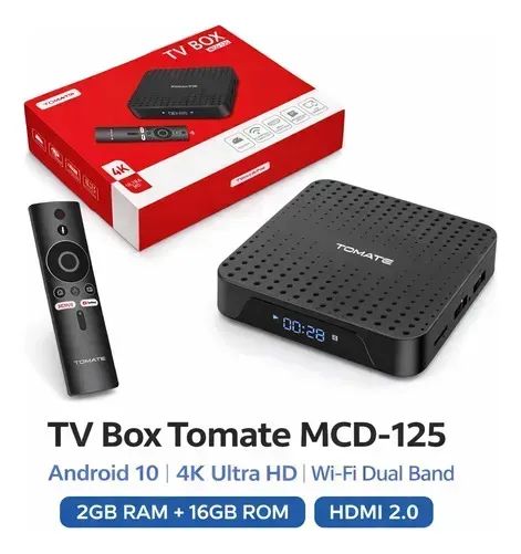 Tv Box Uni Tomate Mcd-125 4k Android 10 Com Visor Digital De Voz - Foto 2