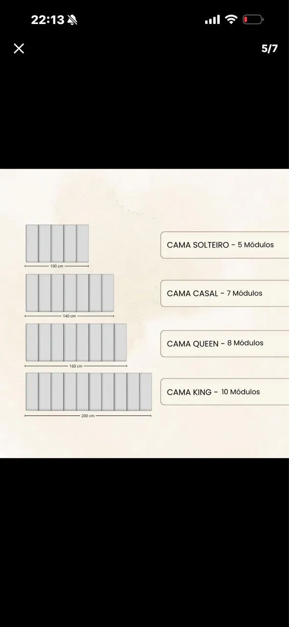Cabeceira modular  - Foto 3