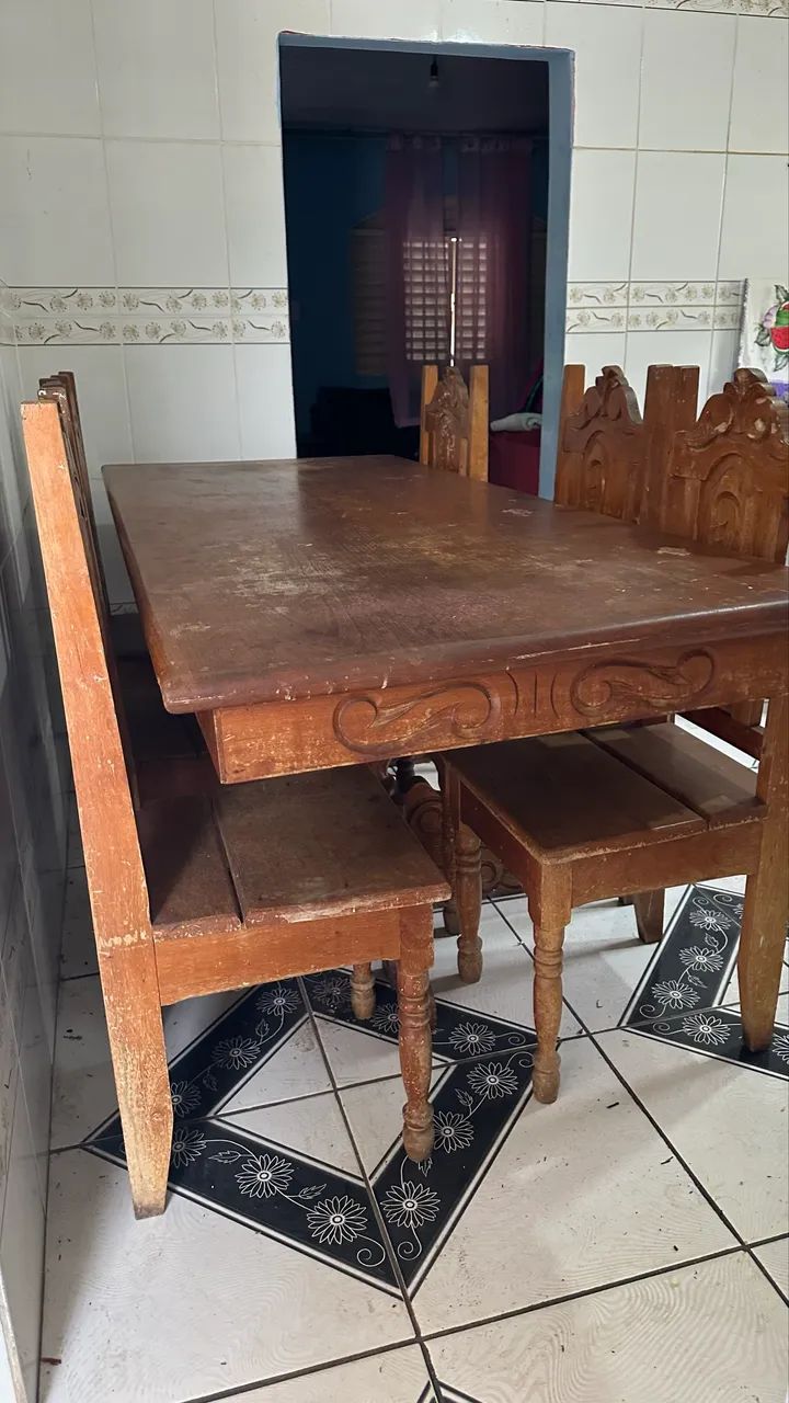 Mesa de Cerejeira Maciça com 6 Cadeiras - Foto 5