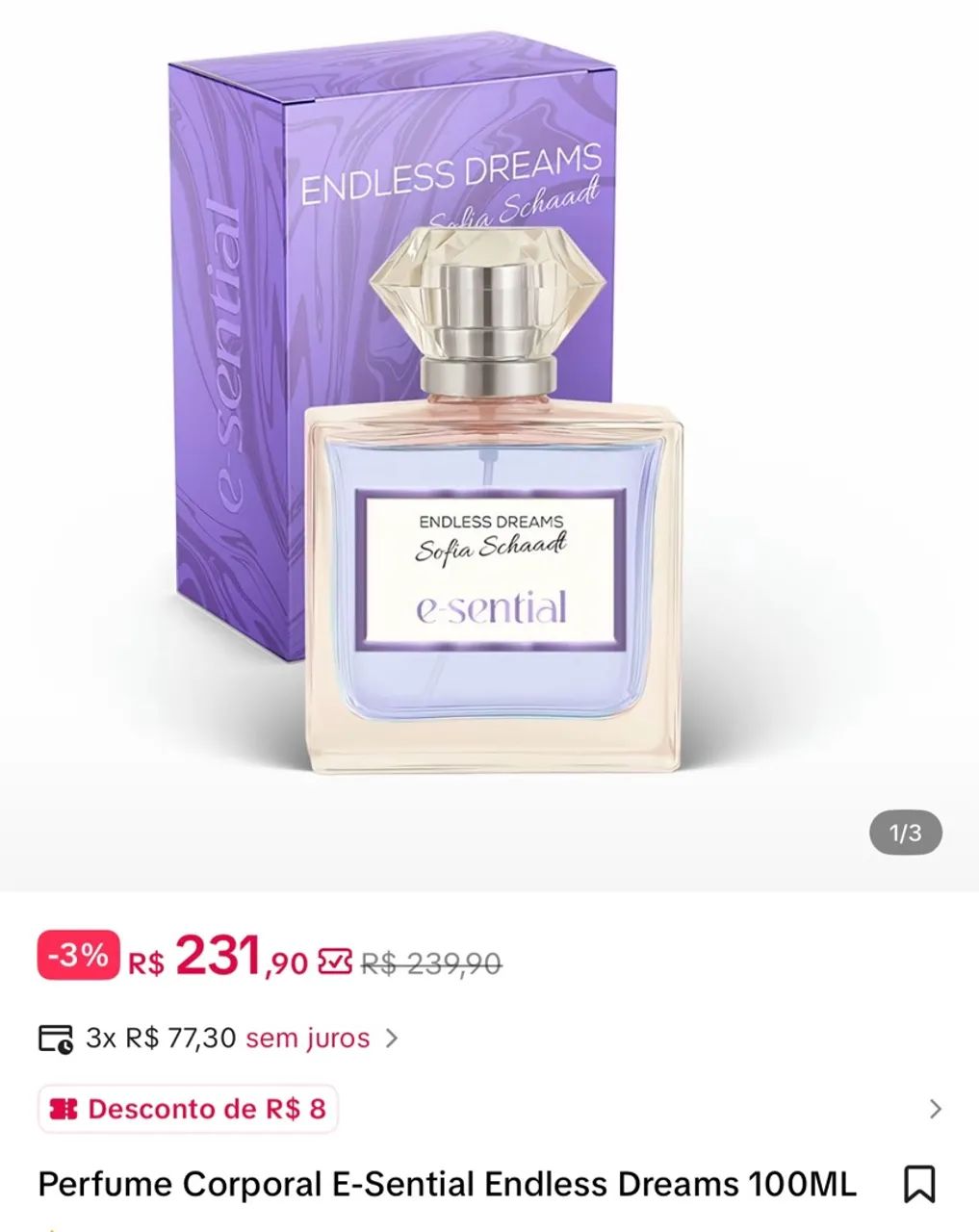 E-Sential  - PERFUME FEMININO NOVO  - Foto 2