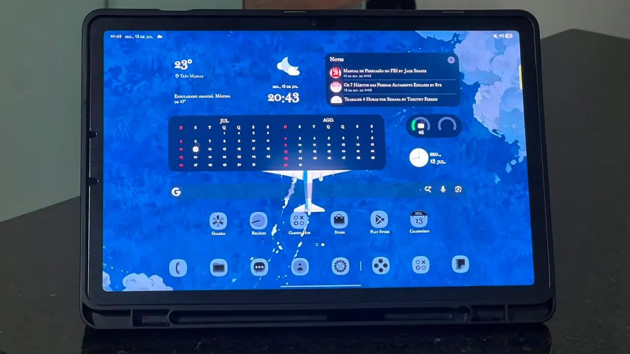 Tablet Samsung S9FE completo com case