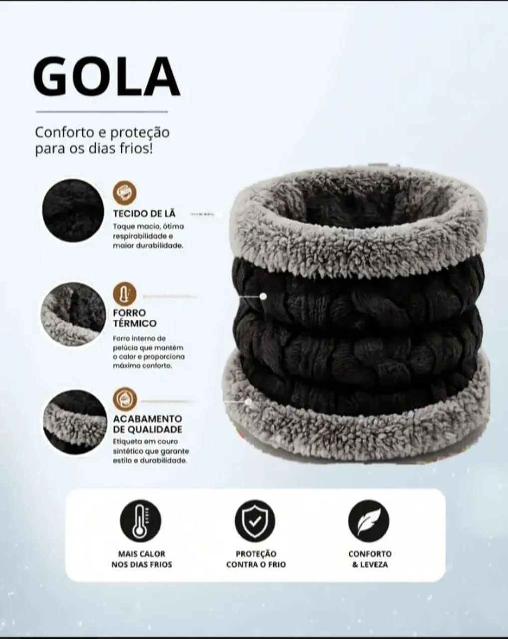 Vendo kit inverno luva, gorro e proteção do pescoço  - Foto 4