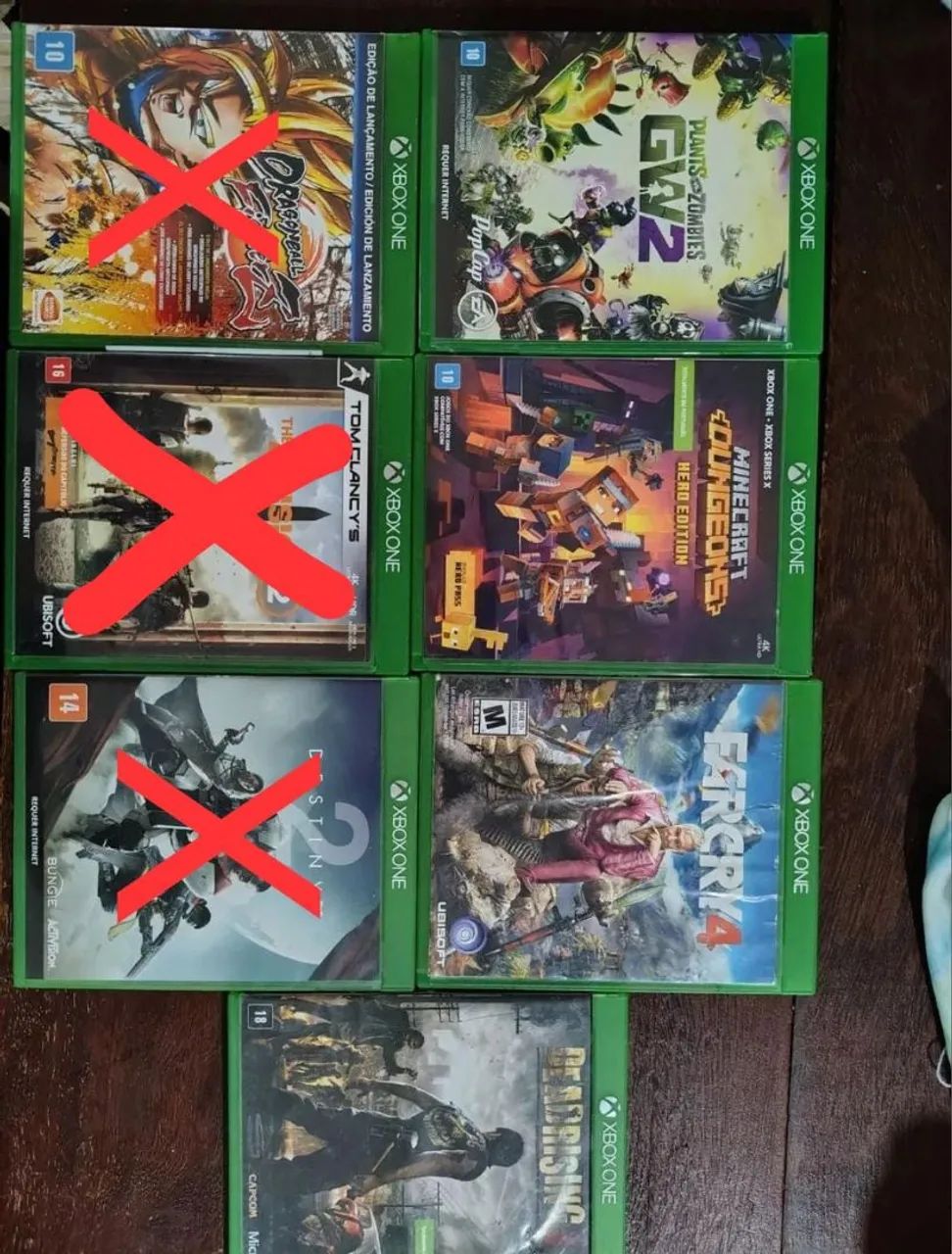 Jogos de Xbox one, aceito troca