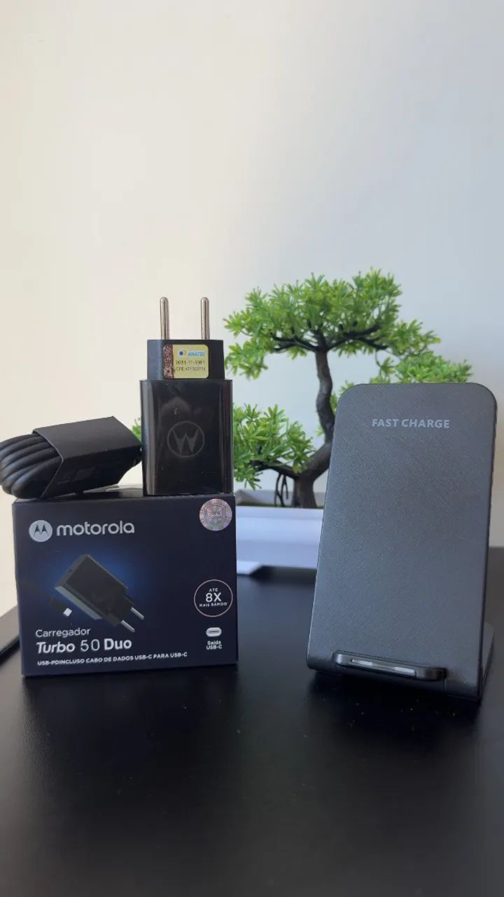 KIT COMPLETO CARREGAMENTO RÁPIDO + BASE POR INDUÇÃO - Foto 2